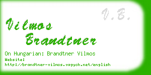 vilmos brandtner business card